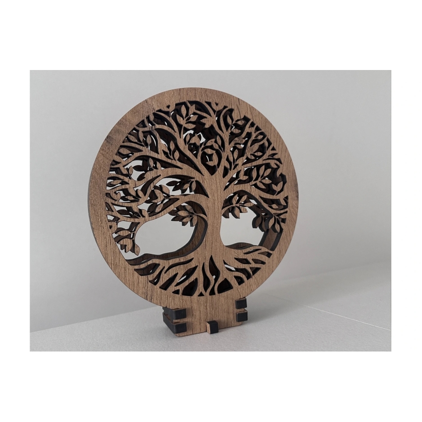 Li-Go 23648/DUB2 - LED prigušiva stona dekoracija LED/12W/230V 30x31 cm hrast/Drvo života