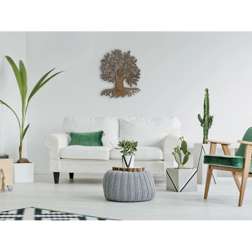 Li-Go 23673/DUB2 - LED prigušiva zidna dekoracija LED/10W/5V 20000 mAh 45x55 cm hrast + daljinski upravljač