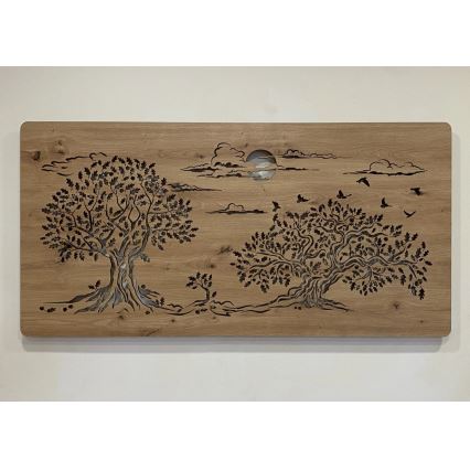 Li-Go 5307/DUB2 - LED prigušiva zidna dekoracija LED/24W/230V 120x60 cm hrast/Tri hrasta