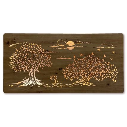 Li-Go 5307/DUB2 - LED prigušiva zidna dekoracija LED/24W/230V 120x60 cm hrast/Tri hrasta