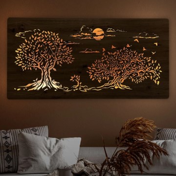 Li-Go 5307/DUB2 - LED prigušiva zidna dekoracija LED/24W/230V 120x60 cm hrast/Tri hrasta