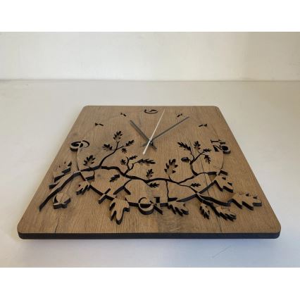 Li-Go 5499/DUB2 - Zidni sat 1xAA 40x40 cm hrast