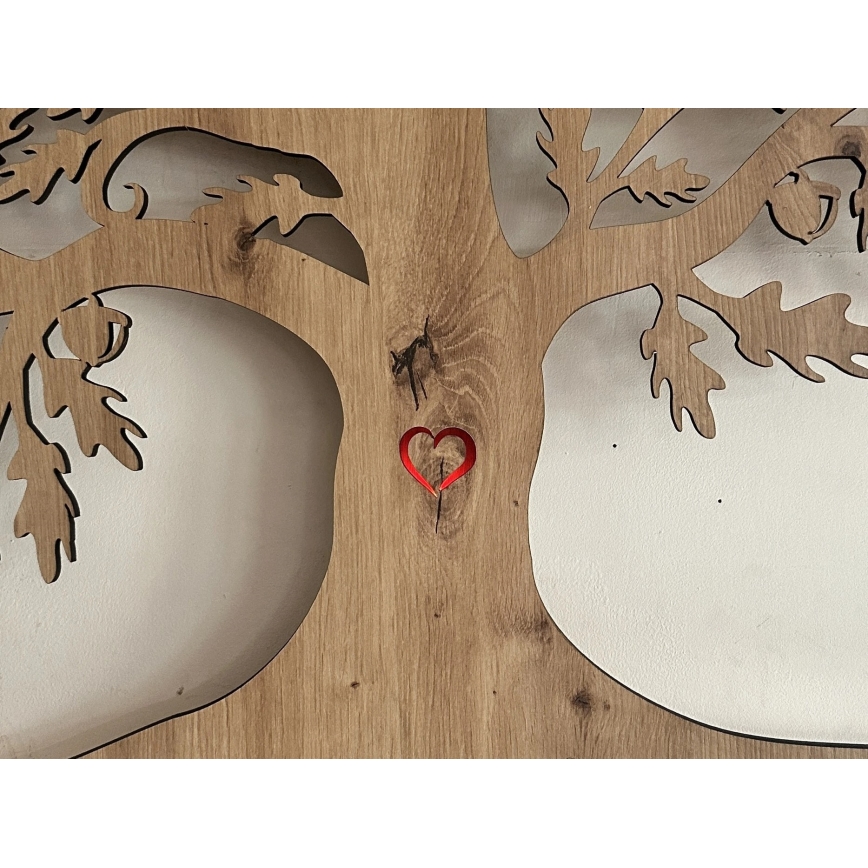 Li-Go 5729/DUB2 - LED zidna dekoracija sa senzorom pokreta LED/10W/5V 90x110 cm hrast