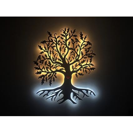 Li-Go 5739/DUB2 - LED prigušiva zidna dekoracija LED/10W/230V 68x80 cm hrast