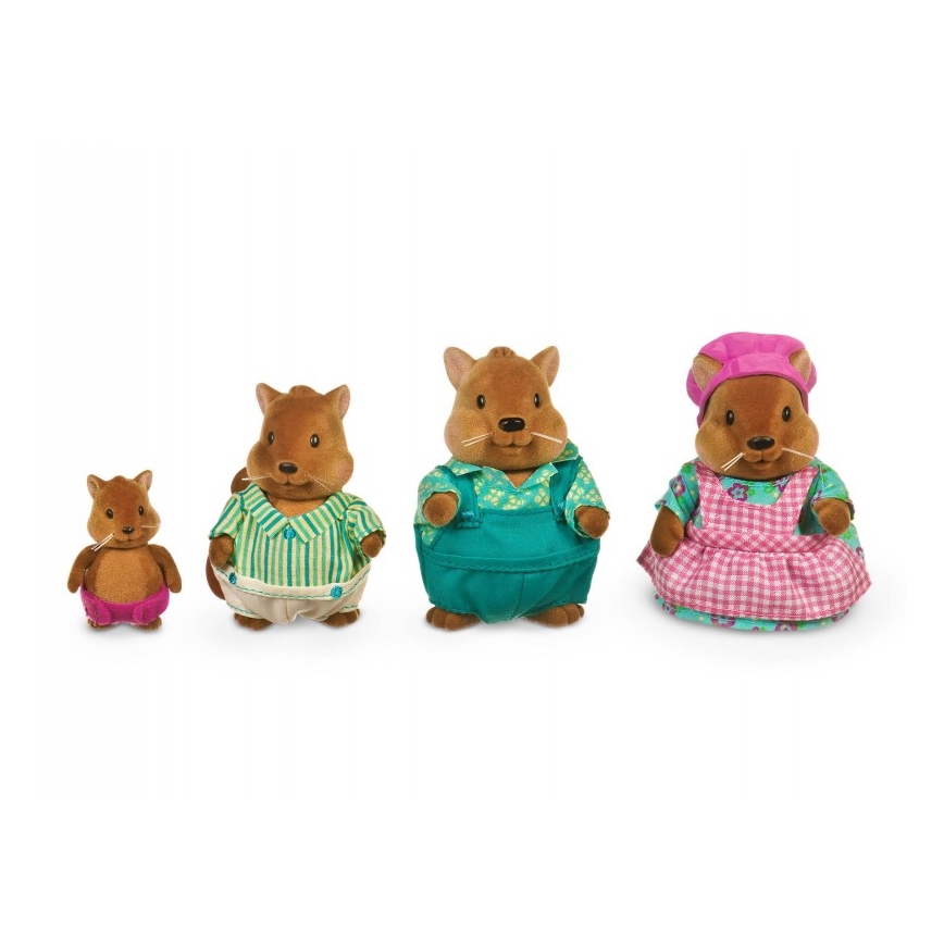 Li'l Woodzeez - Set figurica BUSTLEBERRY porodica veverica