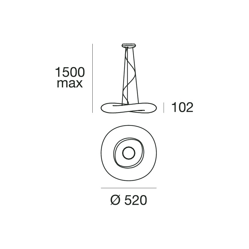 Linea Light 8005 - LED prigušiva luster na sajli MR. MAGOO LED/23W/230V prečnik 52 cm