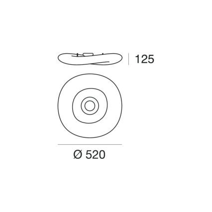 Linea Light 8006 - LED prigušiva plafonska svetiljka MR. MAGOO LED/23W/230V prečnika 52 cm