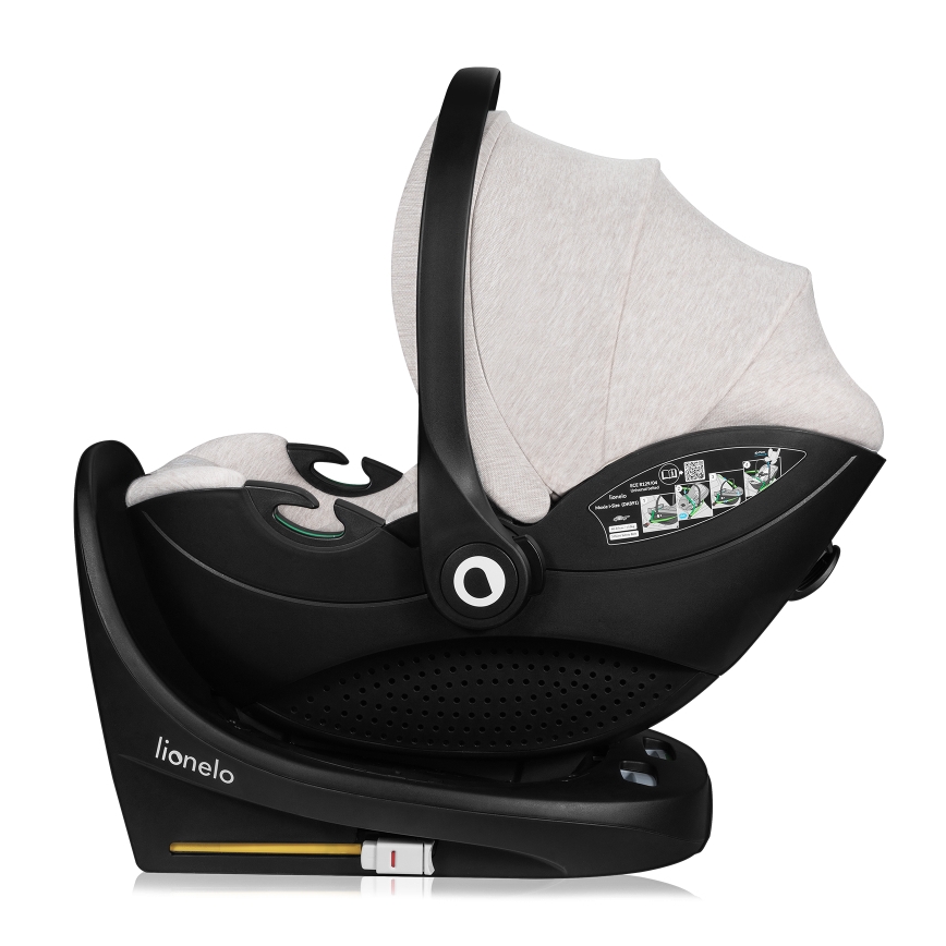 Lionelo - Auto-sedište sa okretljivom bazom MOXIE SET i-Size 40-87 cm Bež pesak