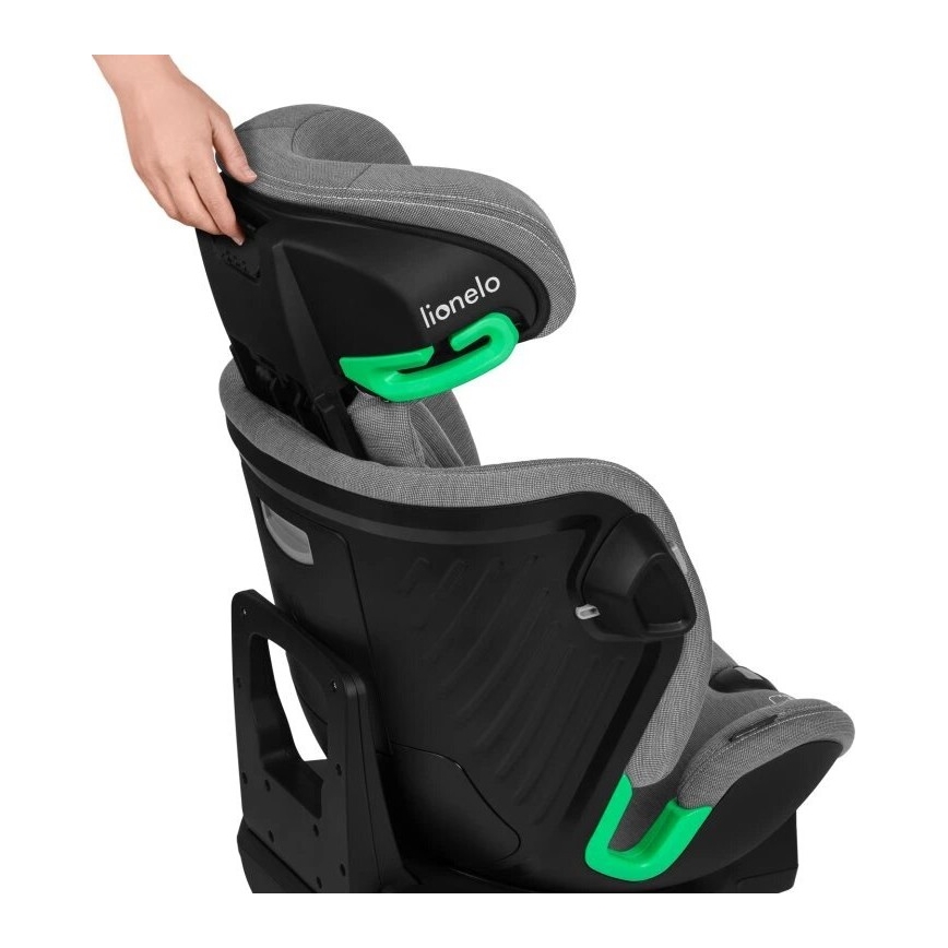 Lionelo - Auto-sedište sa rotacionom bazom HARMONY i-Size 40-150 cm sivo