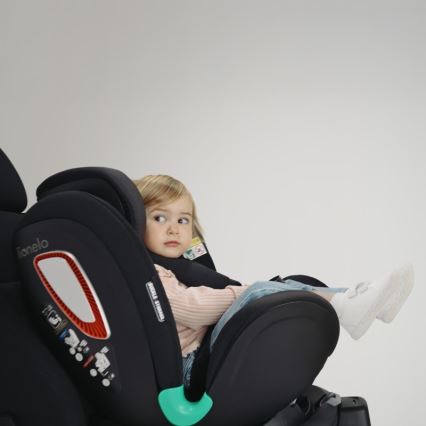 Lionelo - Rotirajuće autosedište sa bazom ANTOON PLUS i-Size 40-105 cm Crni Oniks