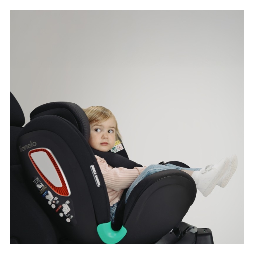 Lionelo - Rotirajuće autosedište sa bazom ANTOON PLUS i-Size 40-105 cm Crni Oniks