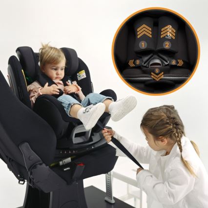 Lionelo - Rotirajuće autosedište sa bazom ANTOON PLUS i-Size 40-105 cm Crni Oniks