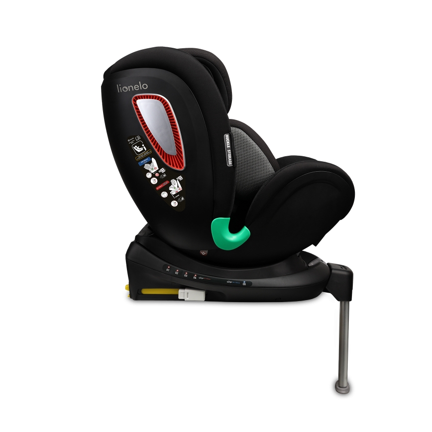 Lionelo - Rotirajuće autosedište sa bazom ANTOON PLUS i-Size 40-105 cm Crni Oniks