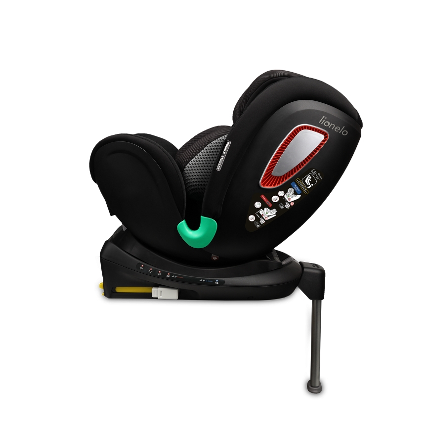 Lionelo - Rotirajuće autosedište sa bazom ANTOON PLUS i-Size 40-105 cm Crni Oniks
