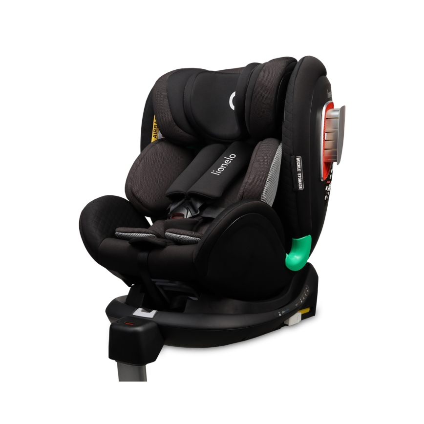 Lionelo - Rotirajuće autosedište sa bazom ANTOON PLUS i-Size 40-105 cm Crni Oniks