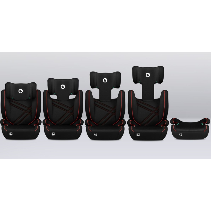 Lionelo - Autosedište HUGO i-Size 100-150 cm crna/crvena