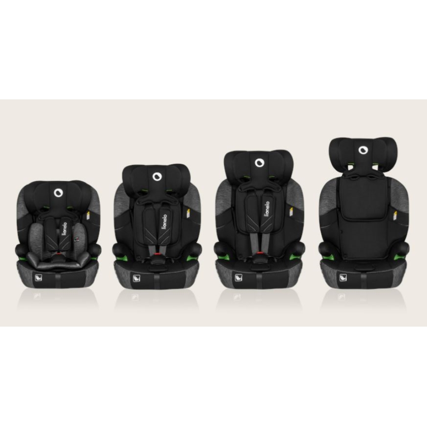 Lionelo - Autosedište LEVI ONE i-Size 76-150 cm crno/sivo