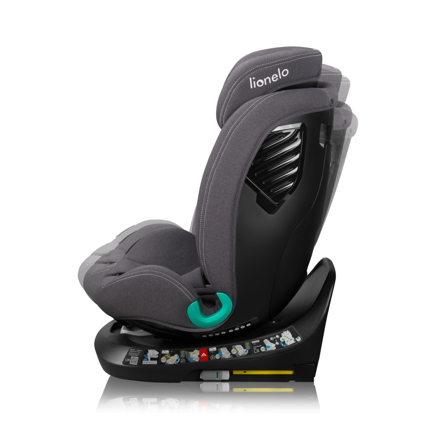 Lionelo - Rotirajuće dečije auto-sedište sa bazom BASTIAAN ONE i-Size 40-150 cm Grey Stone