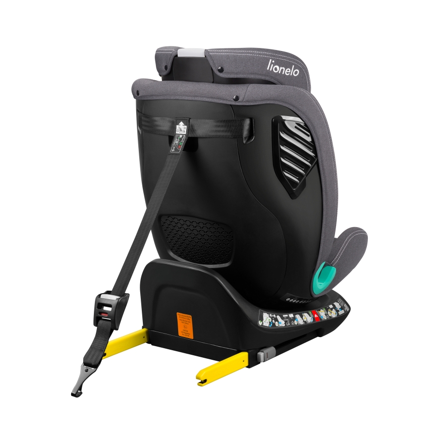 Lionelo - Rotirajuće dečije auto-sedište sa bazom BASTIAAN ONE i-Size 40-150 cm Grey Stone