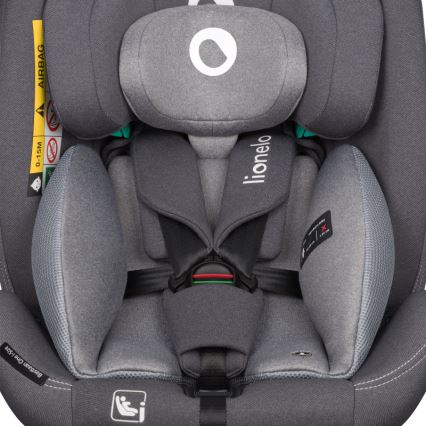 Lionelo - Rotirajuće dečije auto-sedište sa bazom BASTIAAN ONE i-Size 40-150 cm Grey Stone