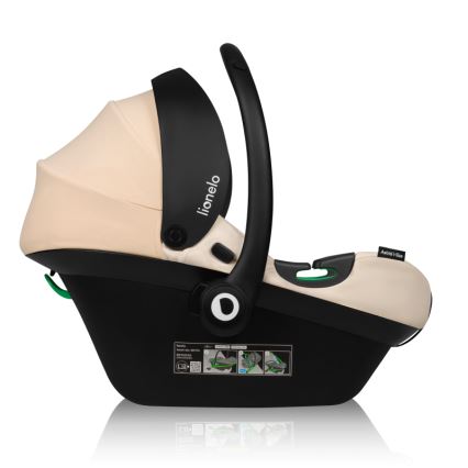 Lionelo - Autosedište sa rotirajućom bazom ASTRID SET i-Size 40-87 cm Bež pesak