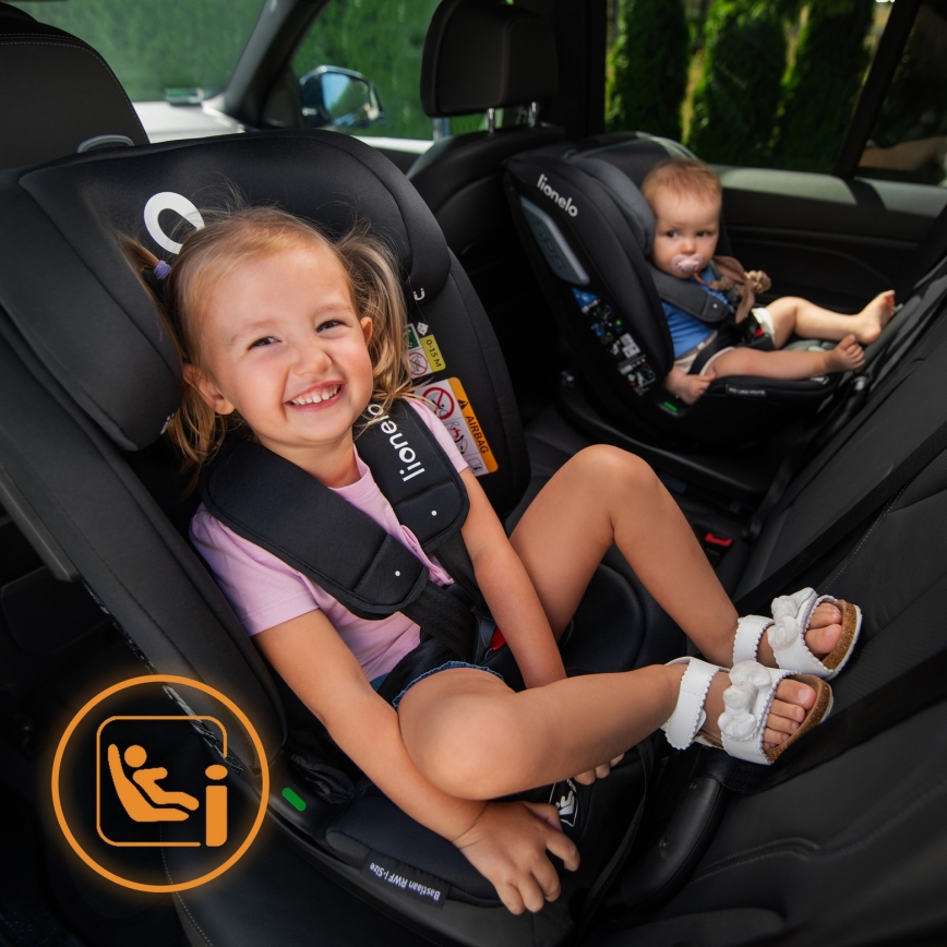 Lionelo - Autosedište sa rotirajućom bazom BASTIAAN i-Size 40-150 cm Crni karbon