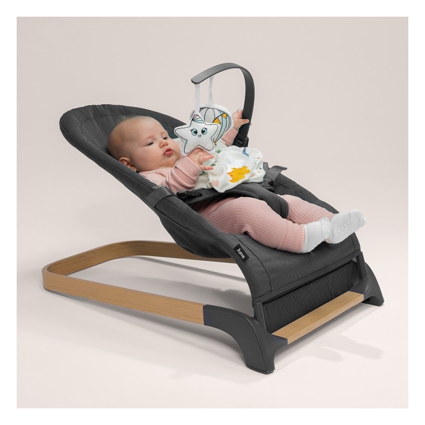 Lionelo - Dečija ljuljaška JUNE, siva