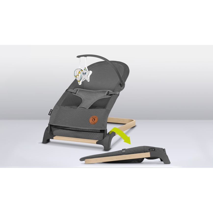 Lionelo - Dečija ljuljaška JUNE, siva