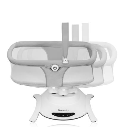 Lionelo - Ljuljaška za bebe sa melodijom 2u1 BELLA 4xAA Sivi beton + daljinski upravljač