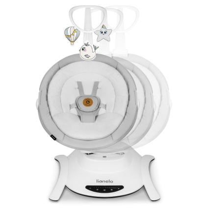 Lionelo - Dečija ljuljaška sa melodijom BELLA Grey Concrete + daljinski upravljač