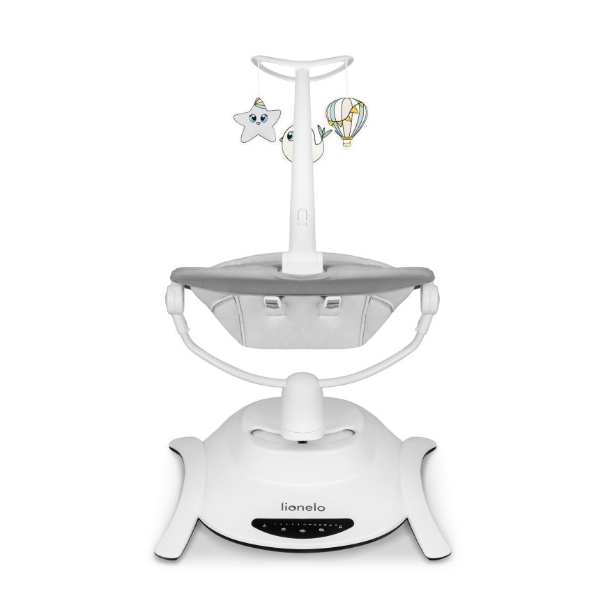 Lionelo - Dečija ljuljaška sa melodijom BELLA Grey Concrete + daljinski upravljač