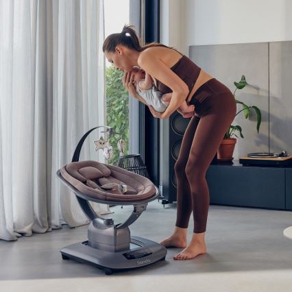 Lionelo - Dečija ljuljaška sa melodijom BLOSSOM Pink Mauve + daljinski upravljač