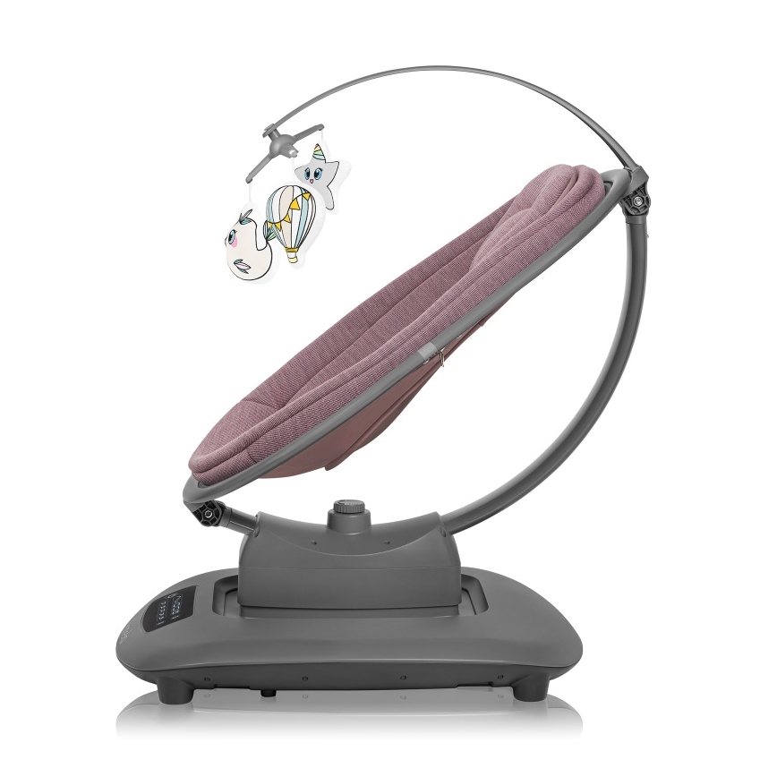 Lionelo - Dečija ljuljaška sa melodijom BLOSSOM Pink Mauve + daljinski upravljač