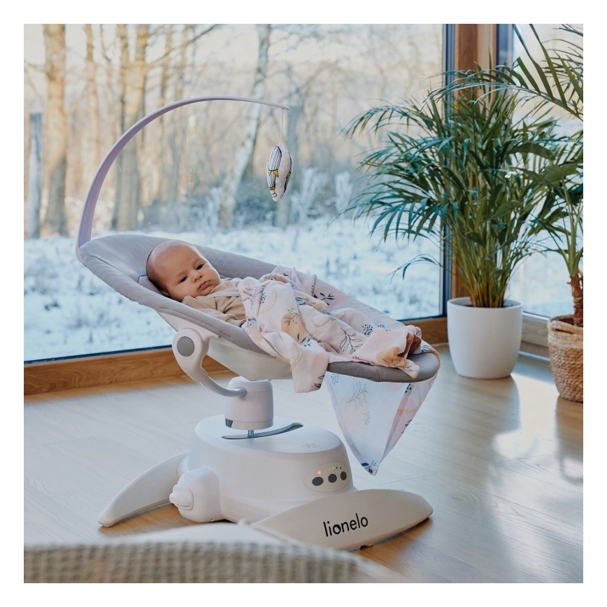 Lionelo - Dečija ljuljaška sa melodijom IRIS 4xAA bež pesak