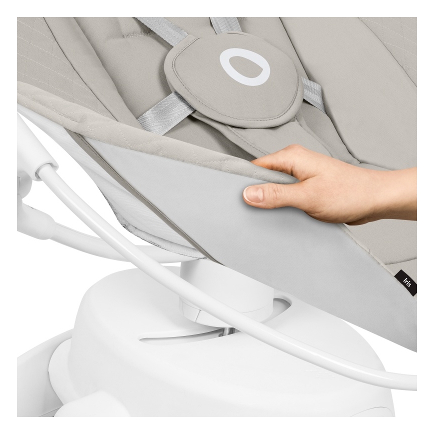 Lionelo - Dečija ljuljaška sa melodijom IRIS 4xAA bež pesak