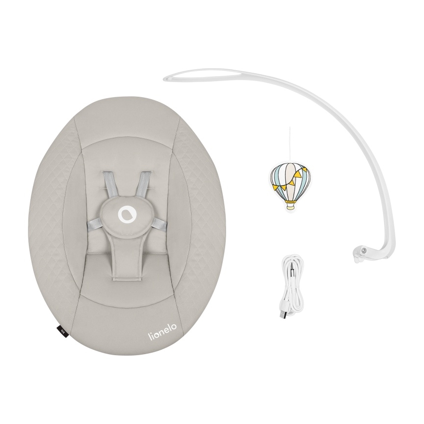 Lionelo - Dečija ljuljaška sa melodijom IRIS 4xAA bež pesak