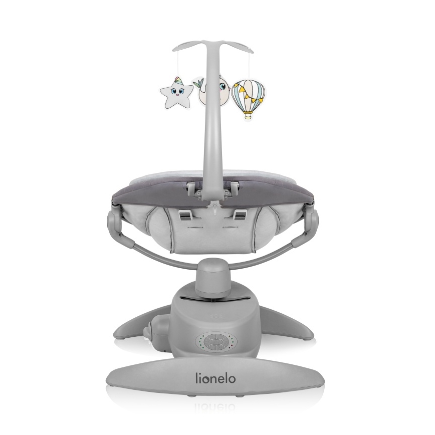 Lionelo - Dečija ljuljaška sa melodijom MELL Grey Stone 4xAA + daljinski upravljač