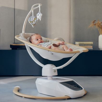 Lionelo - Dečija ljuljaška sa melodijom OLIVIA Beige Natural + daljinski upravljač