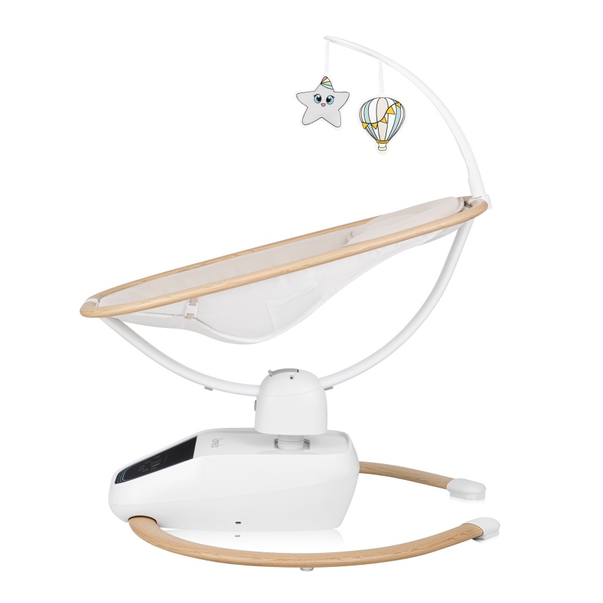 Lionelo - Dečija ljuljaška sa melodijom OLIVIA Beige Natural + daljinski upravljač