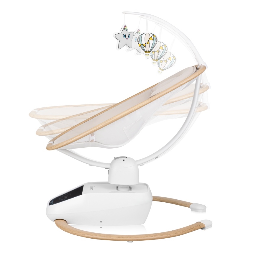 Lionelo - Dečija ljuljaška sa melodijom OLIVIA Beige Natural + daljinski upravljač