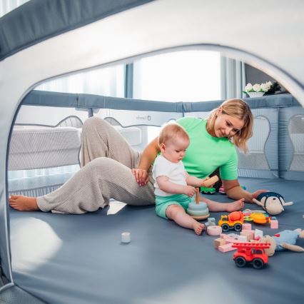 Lionelo - Dečija ogradica WILLOW XL siva