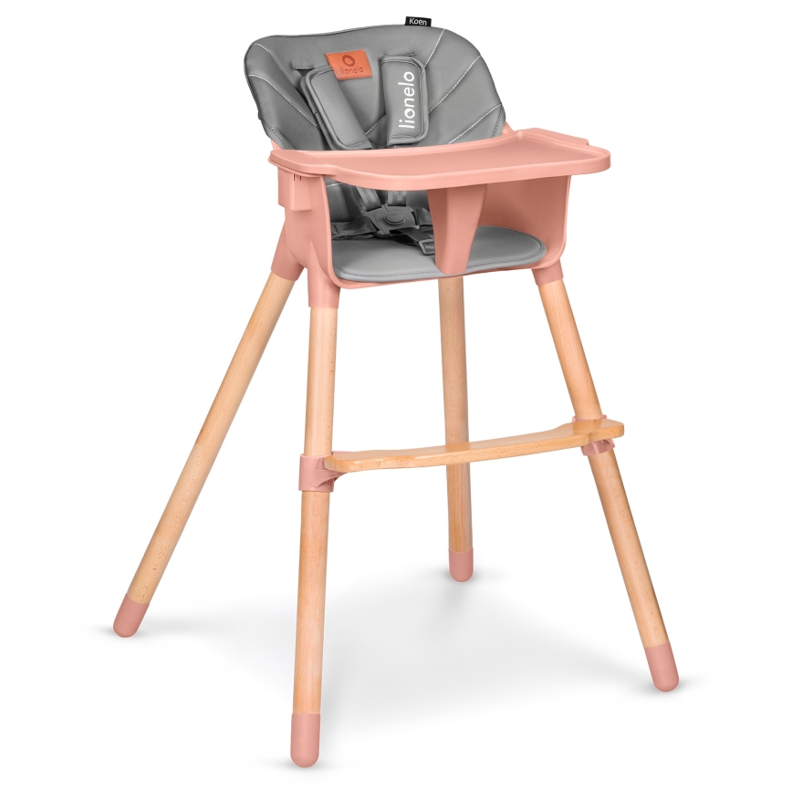 Lionelo - Dečija stolica za hranjenje 2u1 KOEN Pink Rose