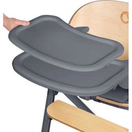 Lionelo - Dečija stolica za hranjenje 3u1 CELIA Sivo drvo