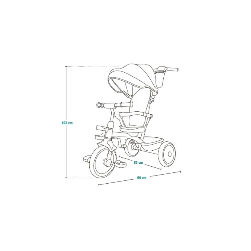 Lionelo - Dečija trokolica BERRY Grey Stone