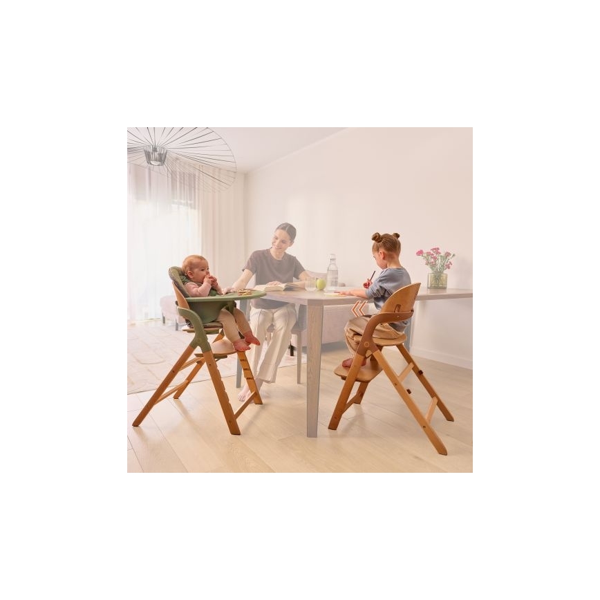 Lionelo - Dečija trpezarijska stolica 3u1 MEGAN Zeleno drvo