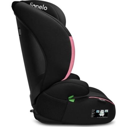 Lionelo - Dečije auto-sedište LARS i-Size 100-150 cm crno/ružičasto