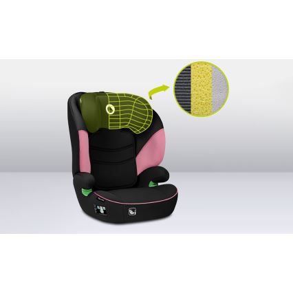 Lionelo - Dečije auto-sedište LARS i-Size 100-150 cm crno/ružičasto