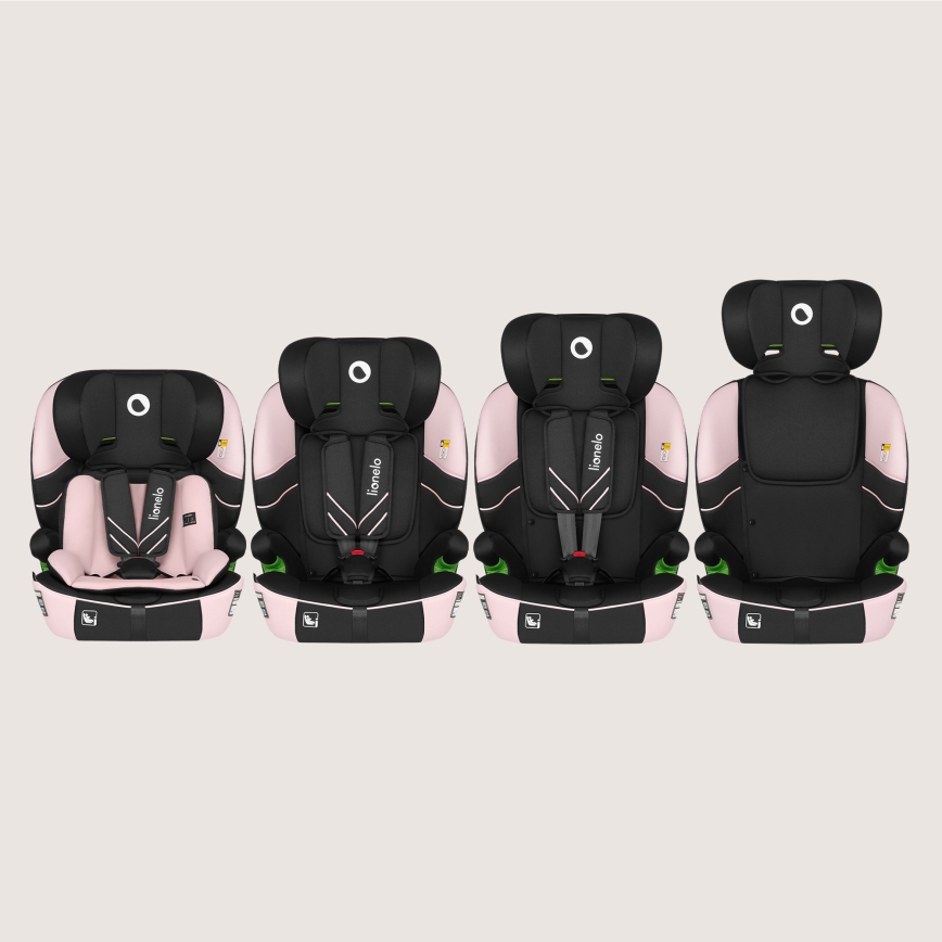 Lionelo - Dečije auto-sedište LEVI FIX i-Size 76-150 cm Pink Baby