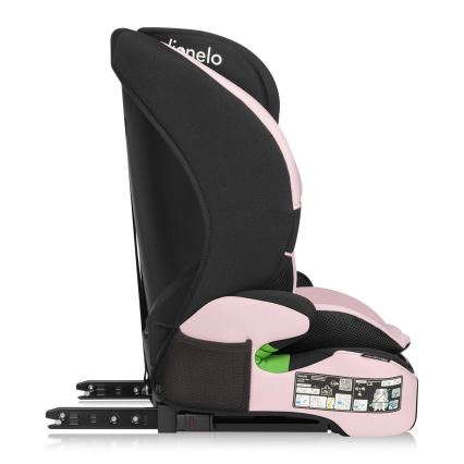 Lionelo - Dečije auto-sedište LEVI FIX i-Size 76-150 cm Pink Baby