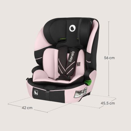 Lionelo - Dečije auto-sedište LEVI FIX i-Size 76-150 cm Pink Baby